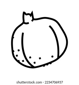 pomegranate red line icon vector. pomegranate red sign. isolated contour symbol black illustration