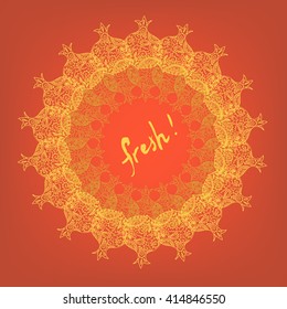 Pomegranate round ornament