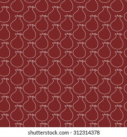 Pomegranate seamless background. Vector illustration. EPS8