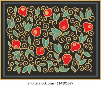 pomegranate seamless pattern