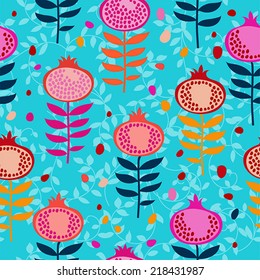 pomegranate seamless pattern