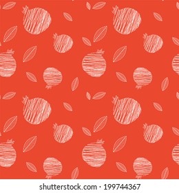 Pomegranate seamless pattern for Rosh hashana