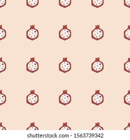 Pomegranate simple seamless pattern, endless texture.