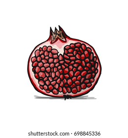 Pomegranate, sketch for your design