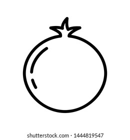 pomegranate thin line vector icon