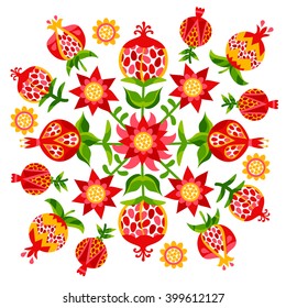 pomegranate tree ornament