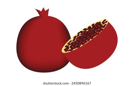 Pomegranate Vector Design And Illustration.