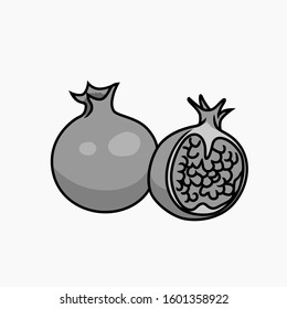 Pomegranate Vector Greyscale mode for all purpose