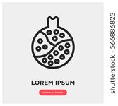 Pomegranate vector icon