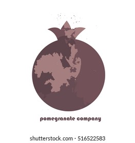 Pomegranate vector icon. Pomegranate logo. Healthy food. The idea for the design