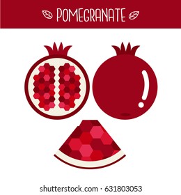 Pomegranate Vector illustration.