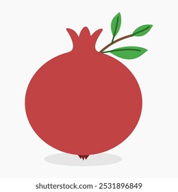  Ilustración vectorial de granada aislada sobre fondo blanco
