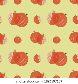 Pomegranate  vector ilustration seamless pattern.Great for wrapping paper,scrapbooking,textile,fabric print.eps10.