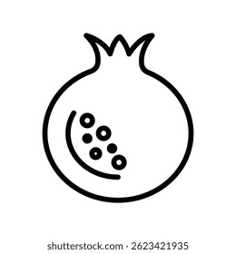 Ícone de contorno de Vetor de romã. Arquivo Eps10 