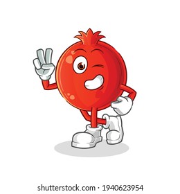 pomegranate young boy character. cartoon mascot vector