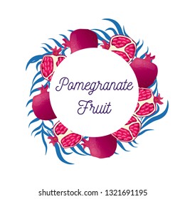pomegranates fruit background vector illustration
