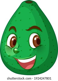 Pomelo cartoon character with facial expression illustration