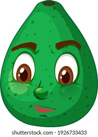 Pomelo cartoon character with facial expression illustration