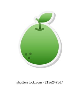 Pomelo fruit sticker icon, Vector, Illustration.