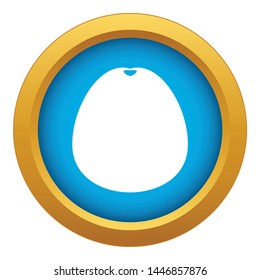 Pomelo icon blue vector isolated on white background for any design