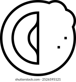 pomelo icon. Thin linear style design isolated on white background