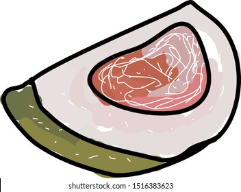 Pomelo, ilustración, vector sobre fondo blanco.
