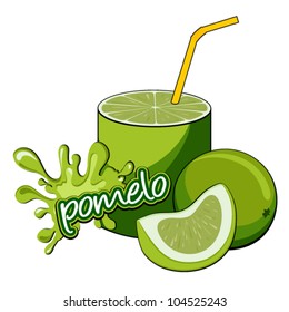 Pomelo juice pouring.