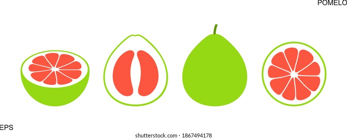 Pomelo logo. Isolated pomelo on white background