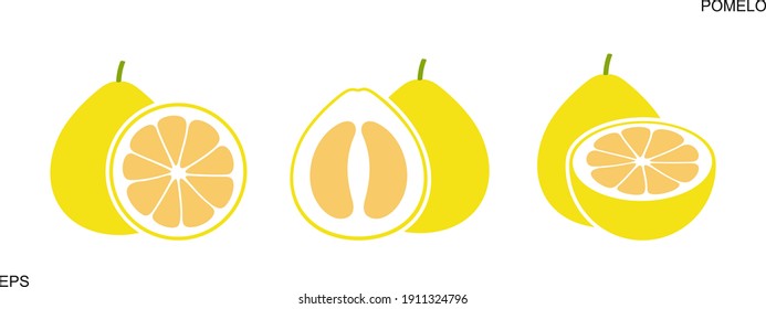 Pomelo logo. Isolated pomelo on white background