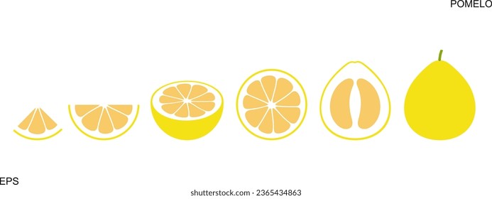 Pomelo logo. Isolated pomelo on white background