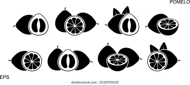 Pomelo logo. Isolated pomelo on white background