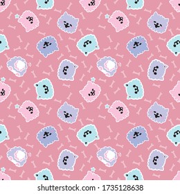 pomeranain vector pattern seamless with background
