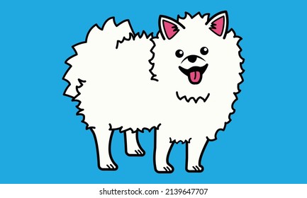 Pomeranian Cutest Celebrity Dog Vector Cute Dog Cartoon Character