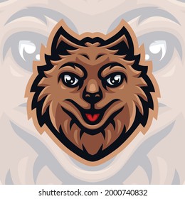 Pomeranian dog mascot logo is a mascot logo for the community and dog lover