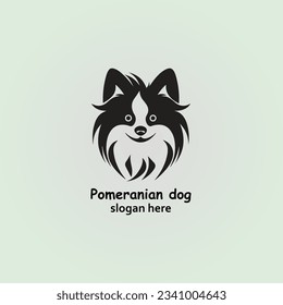 Ilustrador de diseño de plantillas vectoriales para mascotas de perro de Pomerania