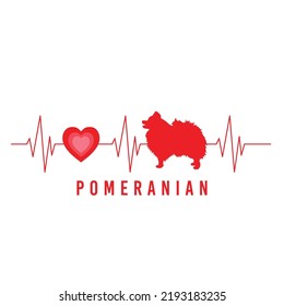 Pomeranian heartbeat Dog Pomeranian lovers funny design