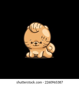 Pomeranian Spitz Bully Kawaii Style Cute Cartoon Character