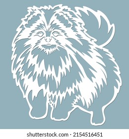 Pomeranian Pomeranian - vector isolated illustration for laser cutting...