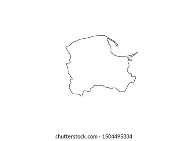 Pomeranian Voivodeship outline map Poland region country state province area