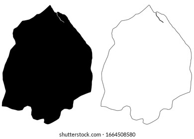 Pomeroon-Supenaam Region (Administrative Regions of Guyana, Co-operative Republic of Guyana) map vector illustration, scribble sketch Pomeroon Supenaam map