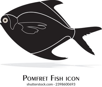 icono del pez pomfret , icono del pez