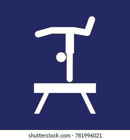 Pommel Horse Hand Stand Sport Figure Symbol Vector Illustration