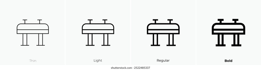 pommel horse icon. Thin, Light Regular And Bold style design isolated on white background