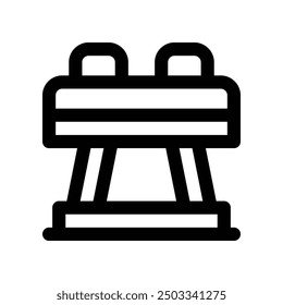 pommel Pferd Symbol. Vektorliniensymbol für Ihre Website, Ihr Handy, Ihre Präsentation und Ihr Logo-Design.