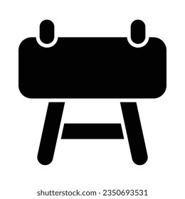 Pommel Horse Vector Glyph Icon For Personal And Commercial Use.
