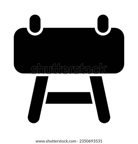 Pommel Horse Vector Glyph Icon For Personal And Commercial Use.
