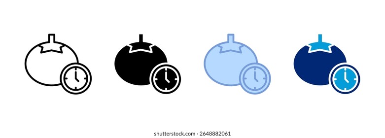 Pomodoro Technique Icon Set Multiple Style Collection