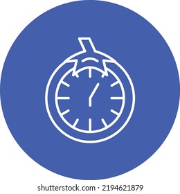 Pomodoro Technique line circle icon vector image. Can also be used for web apps, mobile apps and print media.