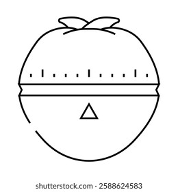 pomodoro technique time management line icon vector. pomodoro technique time management sign. isolated contour symbol black illustration