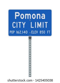 Pomona City Limit road sign